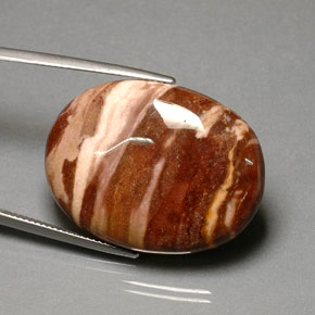 Jaspe multicolor natural de 41,87 ct, corte óvalo, opaco