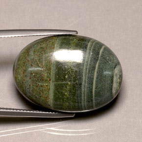 Jaspe multicolor natural de 37,88 ct, corte óvalo, opaco