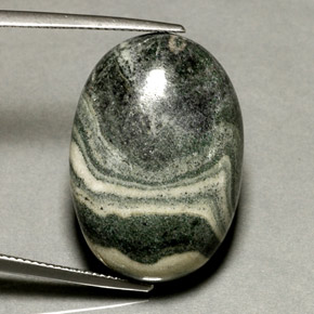 Jaspe multicolor natural de 37,67 ct, corte óvalo, opaco