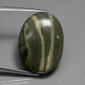 Jaspe multicolor natural de 37,53 ct, corte óvalo, opaco
