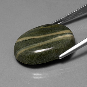 Jaspe multicolor natural de 37,53 ct, corte óvalo, opaco