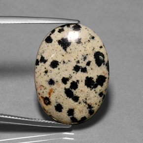 Jaspe multicolor natural de 14,89 ct, corte óvalo, opaco