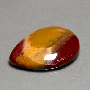 Jaspe multicolor natural de 16,52 ct, en forma de pera, opaco