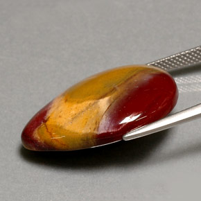 Jaspe multicolor natural de 16,52 ct, en forma de pera, opaco