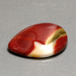 Jaspe multicolor natural de 17,50 ct, en forma de pera, opaco