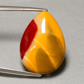 Jaspe multicolor natural de 16,18 ct, en forma de pera, opaco