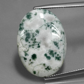 Jaspe multicolor natural de 17,60 ct, corte óvalo, opaco
