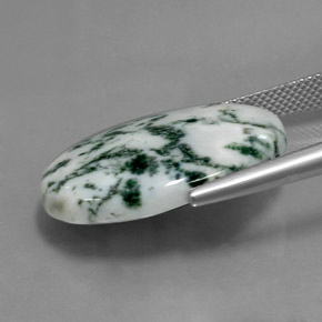 Jaspe Multicolor natural de 17.30 ct, Corte Óvalo, Opaco