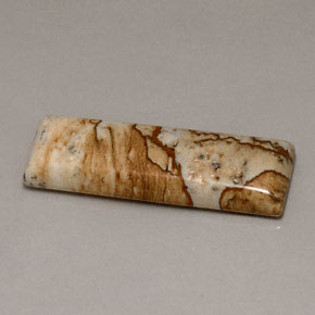 Jaspe multicolor natural de 16,90 ct, baguette, opaco