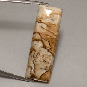 Jaspe multicolor natural de 16,90 ct, baguette, opaco
