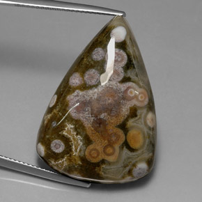 Jaspe multicolor natural de 39,82 ct, trillón, opaco