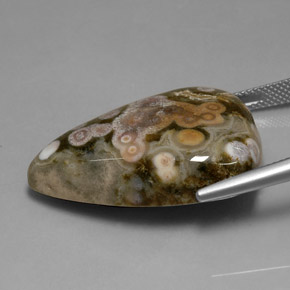 Jaspe multicolor natural de 39,82 ct, trillón, opaco