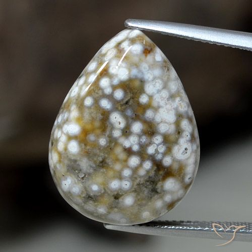 23.63ct Natural Multicolor Jaspe, En forma de pera, Opaco