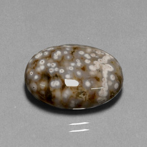 Jaspe multicolor natural de 13,68 ct, corte óvalo, opaco