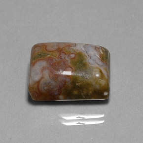 Jaspe multicolor natural de 17,72 ct, baguette, opaco