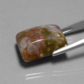 Jaspe multicolor natural de 17,72 ct, baguette, opaco