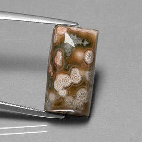 Jaspe multicolor natural de 15,49 ct, baguette, opaco