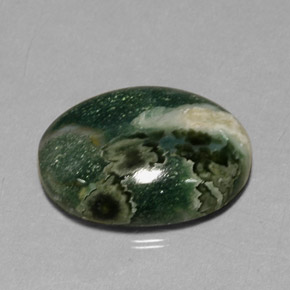 Jaspe multicolor natural de 13,88 ct, corte óvalo, opaco