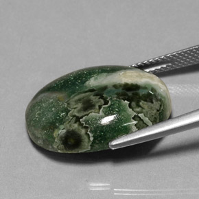 Jaspe multicolor natural de 13,88 ct, corte óvalo, opaco