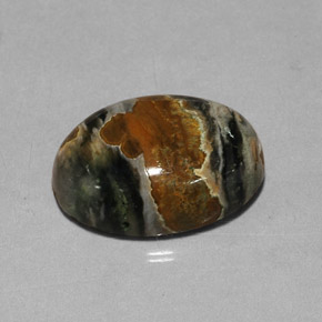 Jaspe multicolor natural de 11,51 ct, corte óvalo, opaco