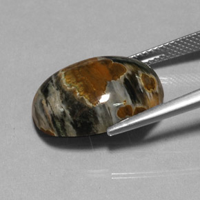 Jaspe multicolor natural de 11,51 ct, corte óvalo, opaco