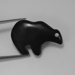 Jaspe Negro natural de 21.09 ct, Forma elegante, Opaco