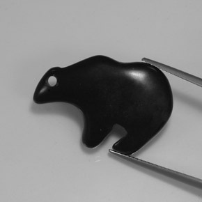 Jaspe Negro natural de 21.09 ct, Forma elegante, Opaco