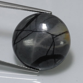 Jaspe multicolor natural de 18,77 ct, corte redondo, opaco