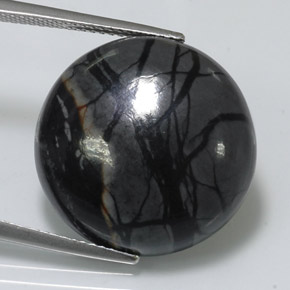 Jaspe multicolor natural de 20,85 ct, corte redondo, opaco