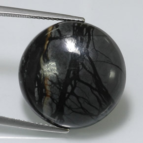 Jaspe multicolor natural de 19,32 ct, corte redondo, opaco