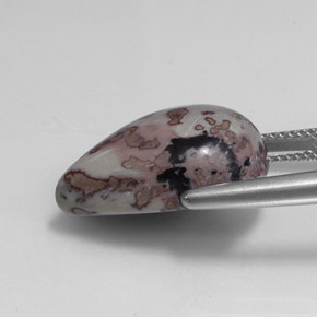Jaspe multicolor natural de 15,13 ct, en forma de pera, opaco