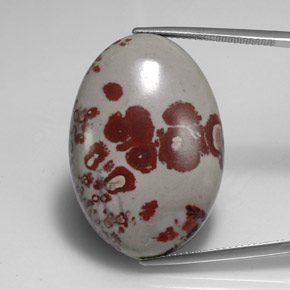 Jaspe multicolor natural de 37,87 ct, corte óvalo, opaco