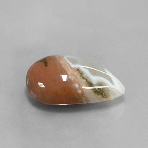 Jaspe multicolor natural de 9,07 ct, en forma de pera, opaco