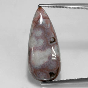Jaspe multicolor natural de 11,23 ct, en forma de pera, opaco