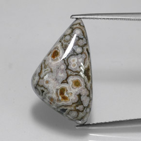 Jaspe multicolor natural de 16,27 ct, forma elegante, opaco
