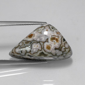 Jaspe multicolor natural de 16,27 ct, forma elegante, opaco
