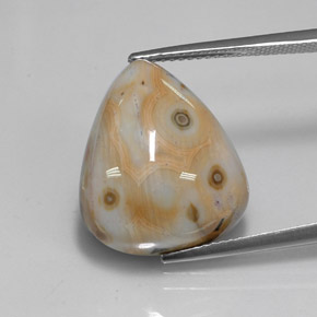 Jaspe multicolor natural de 15,02 ct, en forma de pera, opaco