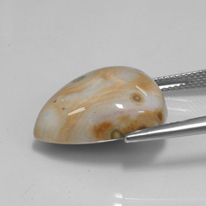 Jaspe multicolor natural de 15,02 ct, en forma de pera, opaco