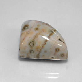 Jaspe multicolor natural de 21,44 ct, forma elegante, opaco