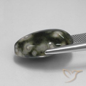 Jaspe multicolor natural de 26,28 ct, en forma de pera, opaco