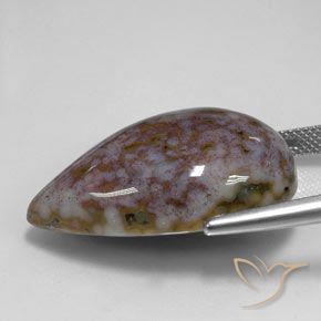 Jaspe Multicolor natural de 32.46 ct, En forma de pera, Opaco