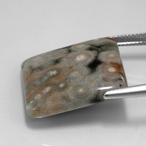 Jaspe multicolor natural de 23,39 ct, cuadrado, opaco