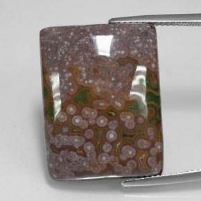 Jaspe multicolor natural de 26,22 ct, baguette, opaco