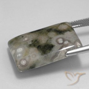 Jaspe Multicolor natural de 23.21 ct, Corte Baguette, Opaco