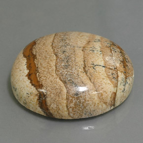 Jaspe multicolor natural de 38,01 ct, corte óvalo, opaco