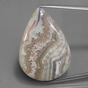Jaspe multicolor natural de 44,46 ct, en forma de pera, opaco