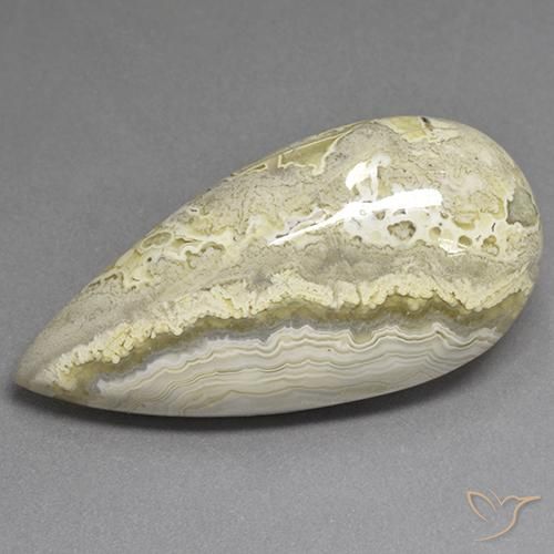 Jaspe Multicolor natural de 30.27 ct, En forma de pera, Opaco
