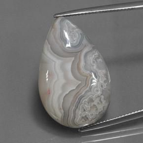 Jaspe multicolor natural de 23,01 ct, en forma de pera, opaco