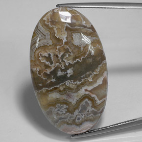 Jaspe multicolor natural de 35,78 ct, corte óvalo, opaco