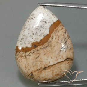 31.10ct Natural Multicolor Jaspe, En forma de pera, Opaco